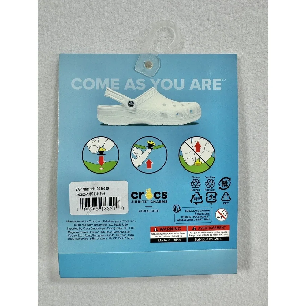 Crocs Jibbitz Charms MVP Knuckles Fire Flower Diamond Dice Set‎